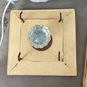 Vintage Knob on Wooden Base with hooks